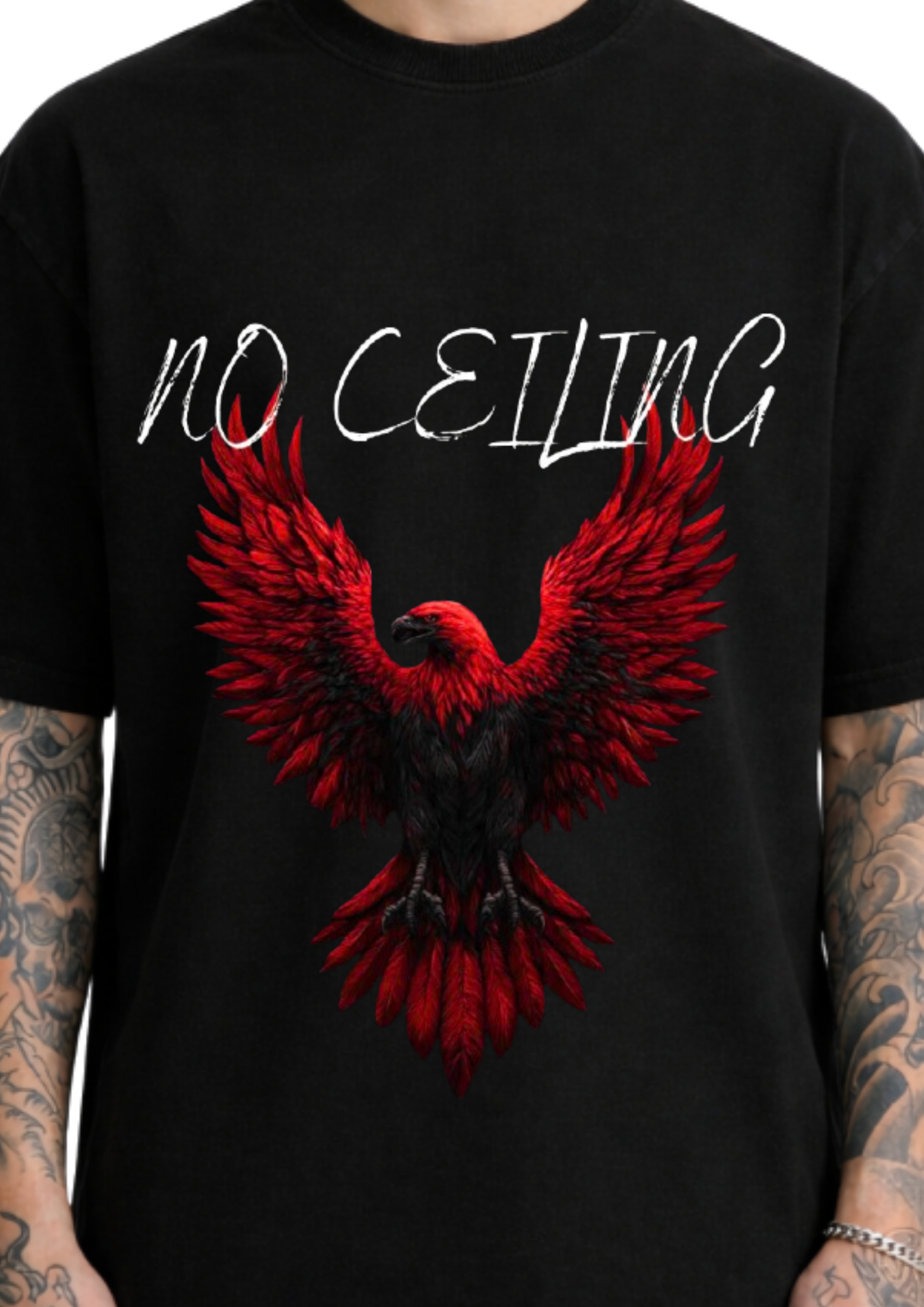 Black No Ceiling Oversized Tee