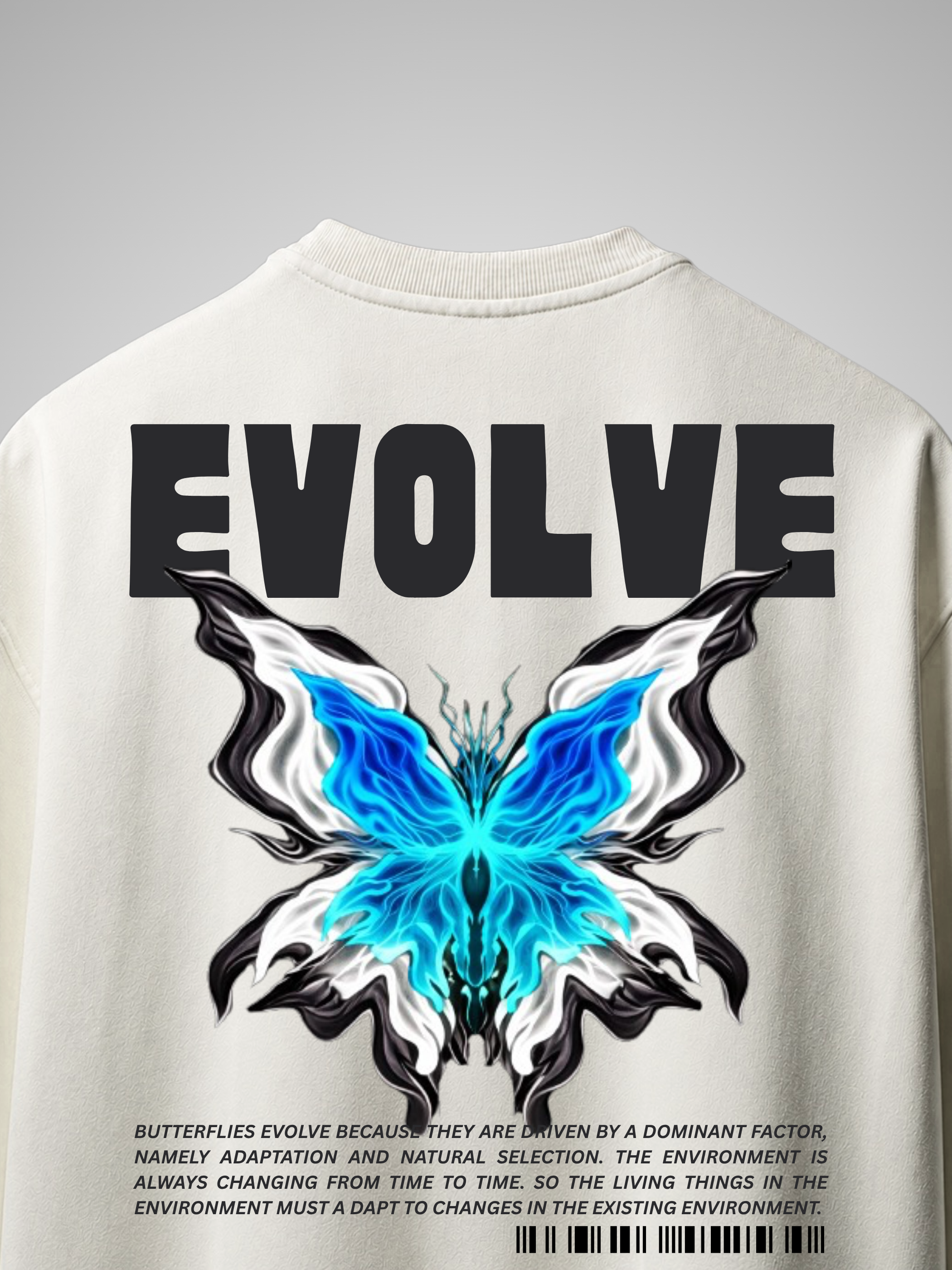 Evolve Oversized Fit Off-White Tee