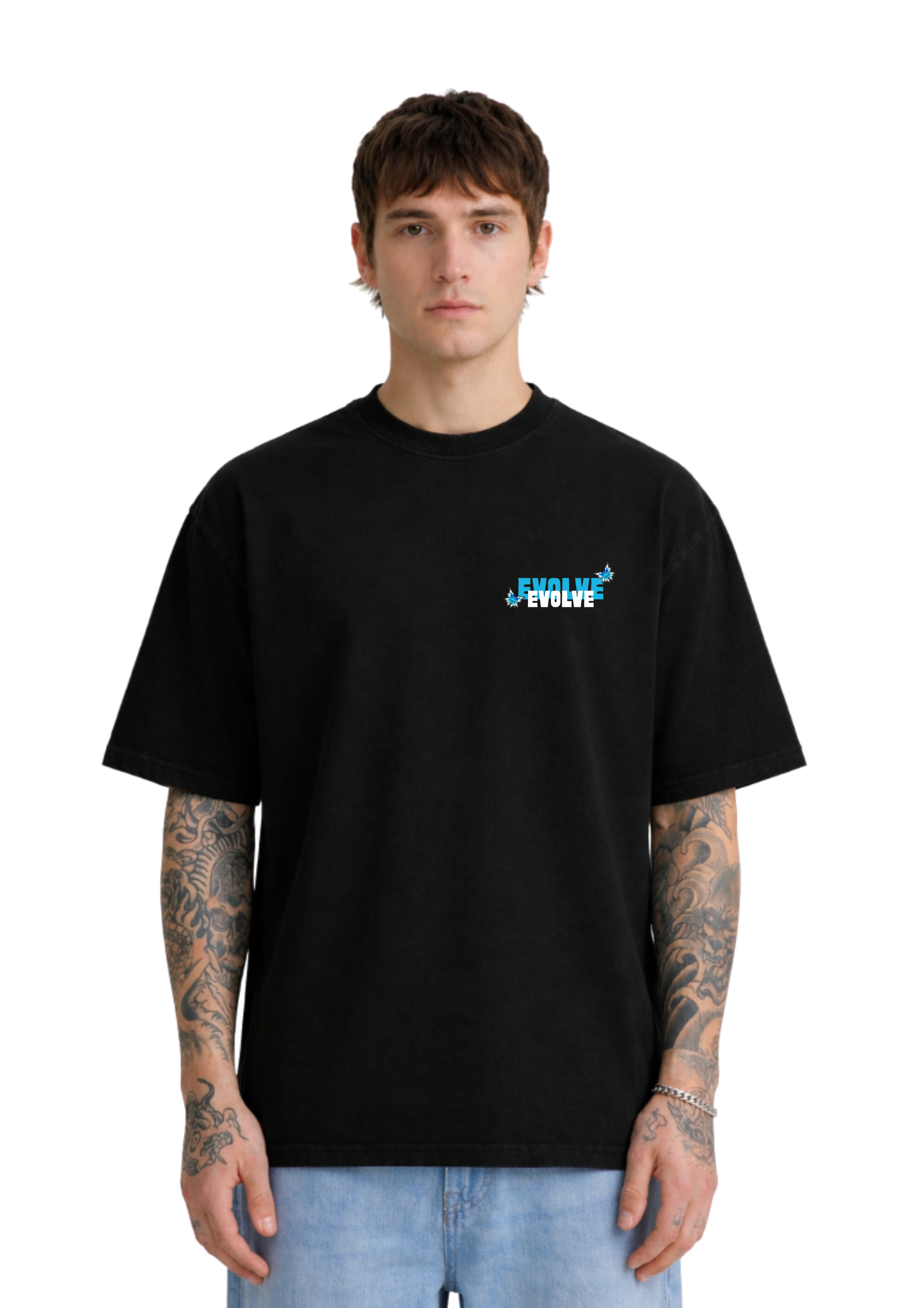 Evolve Oversized Fit Black Tee