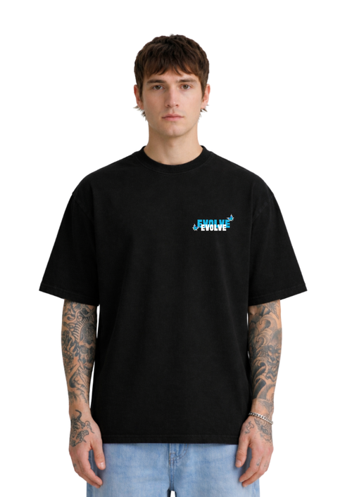 Evolve Oversized Fit Black Tee