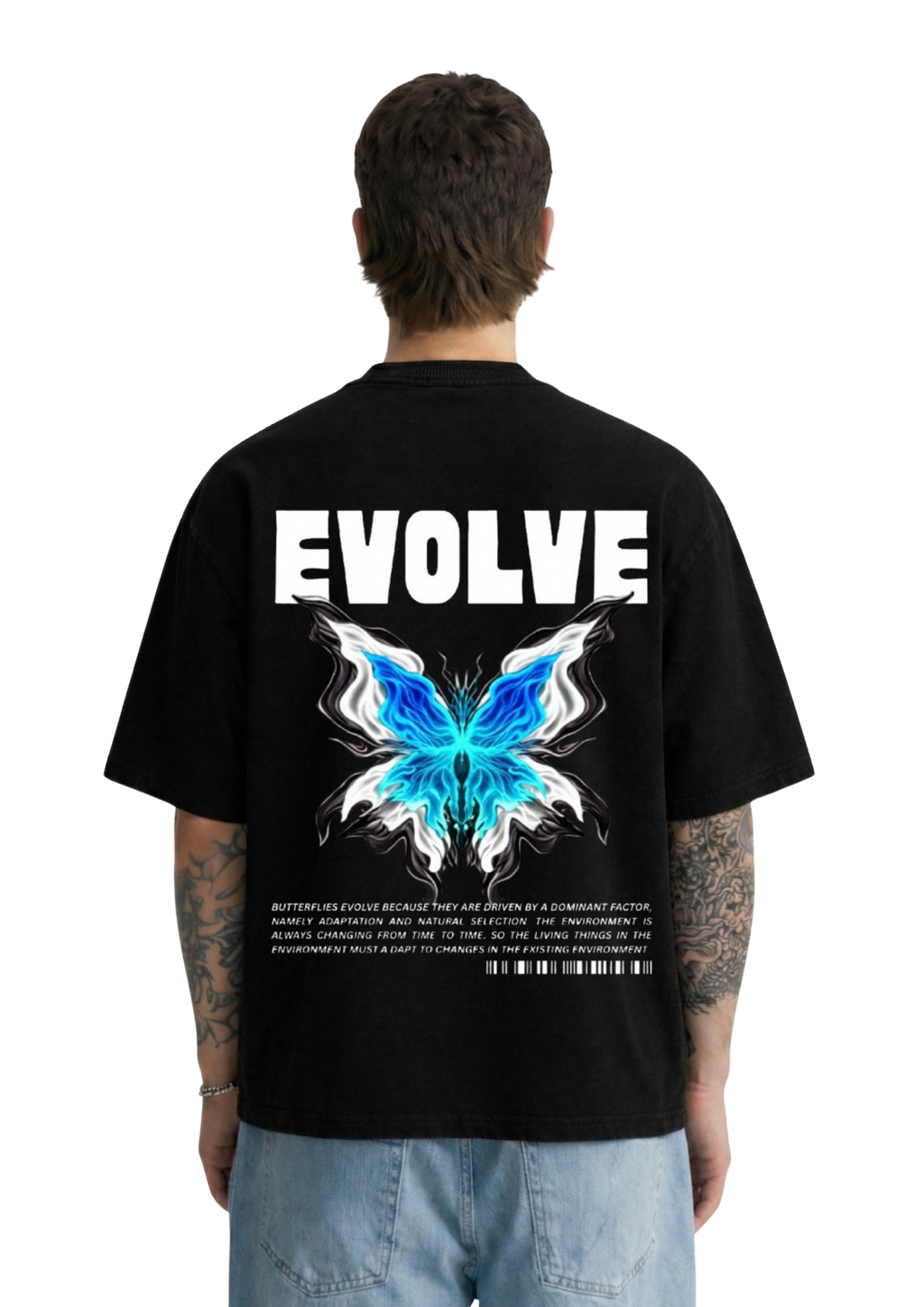Evolve Oversized Fit Black Tee