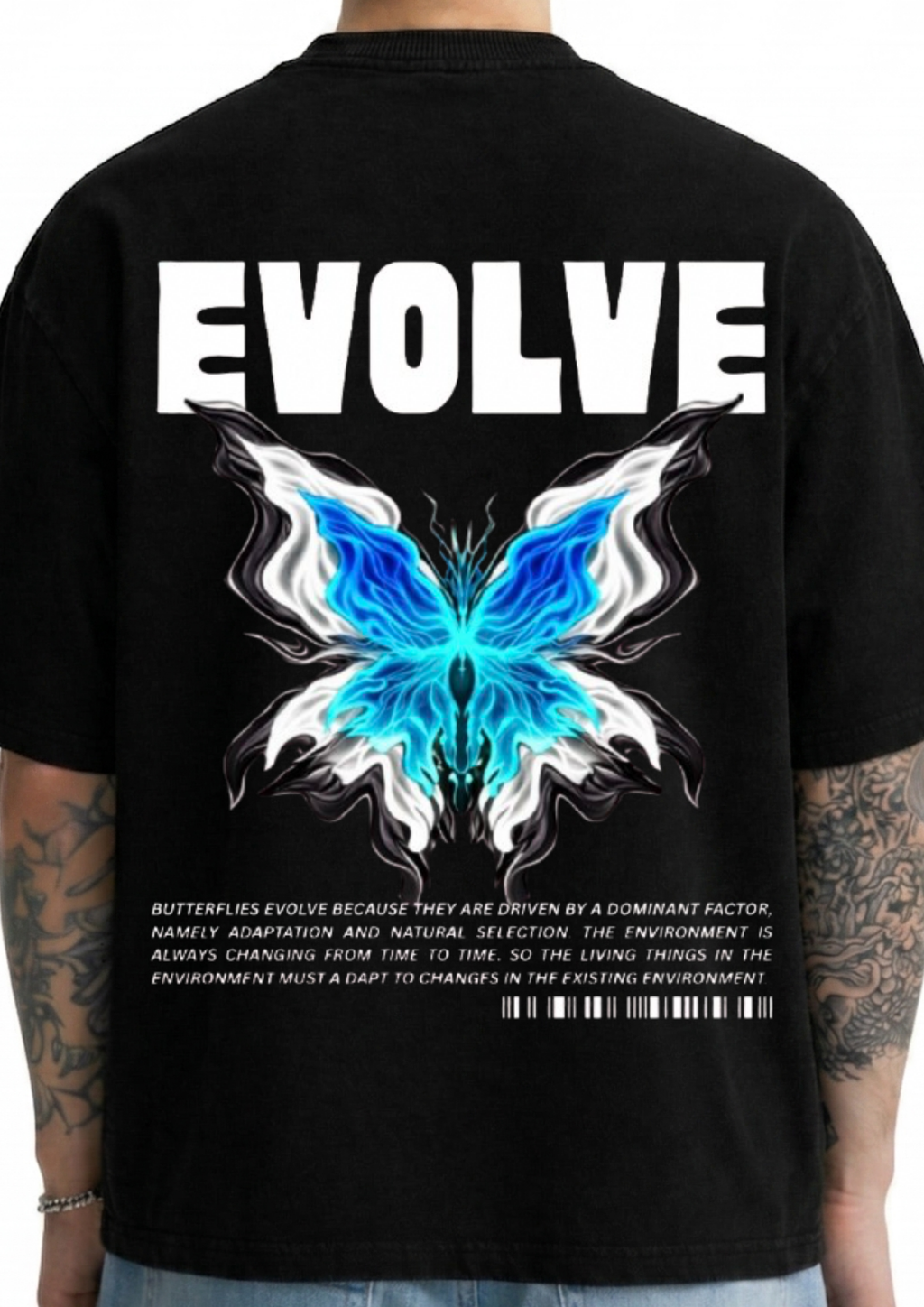 Evolve Oversized Fit Black Tee