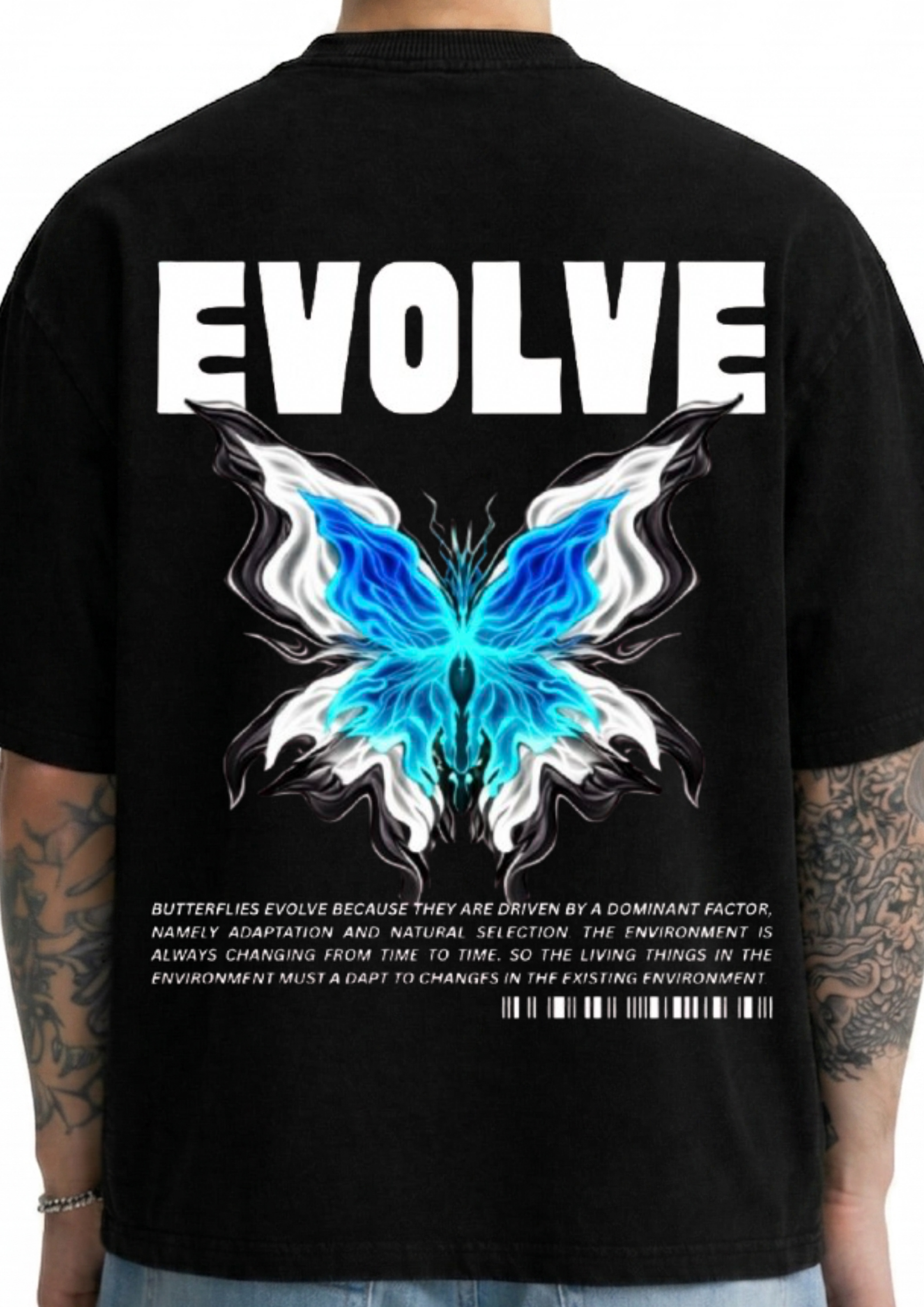 Evolve Oversized Fit Black Tee