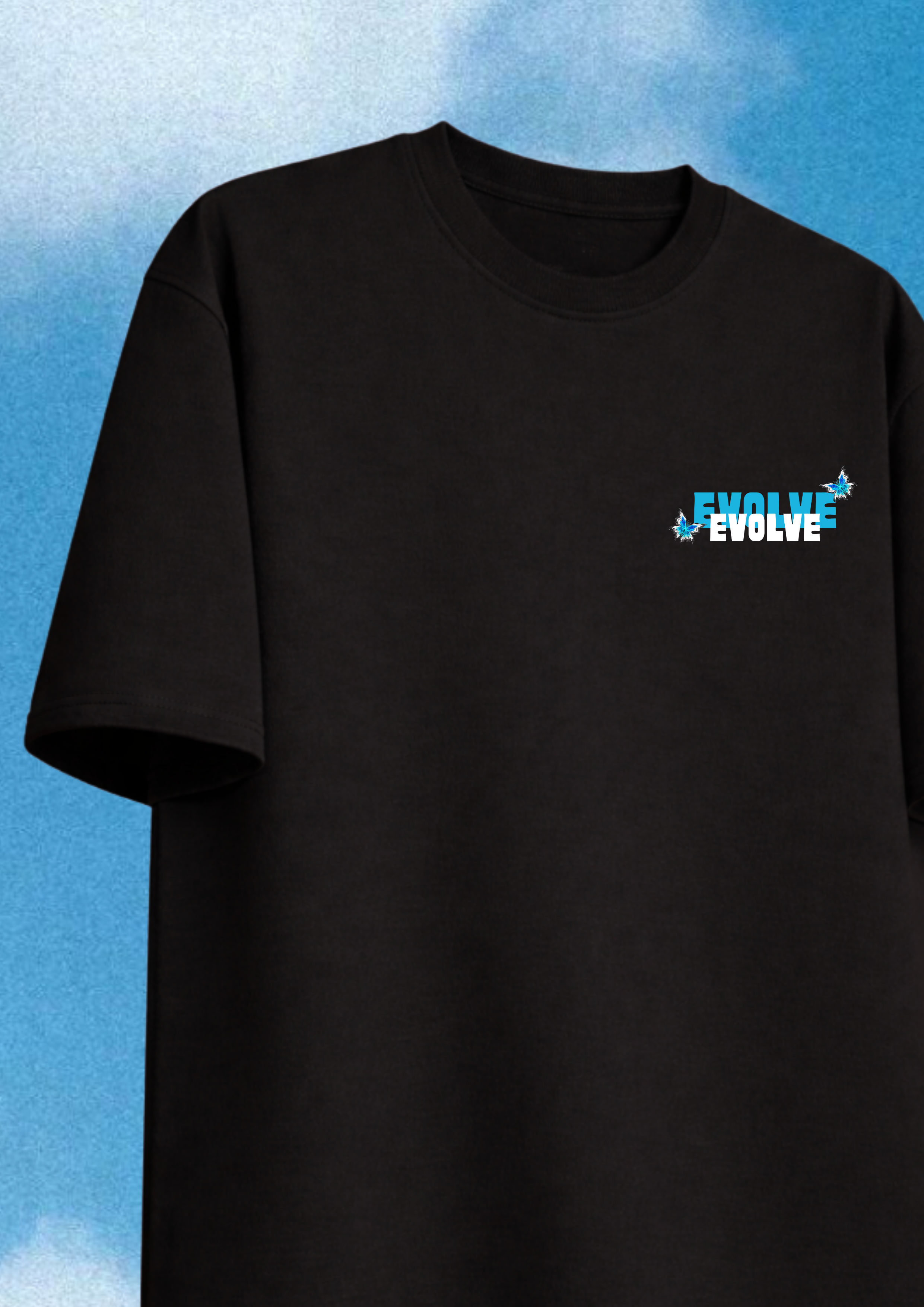 Evolve Oversized Fit Black Tee