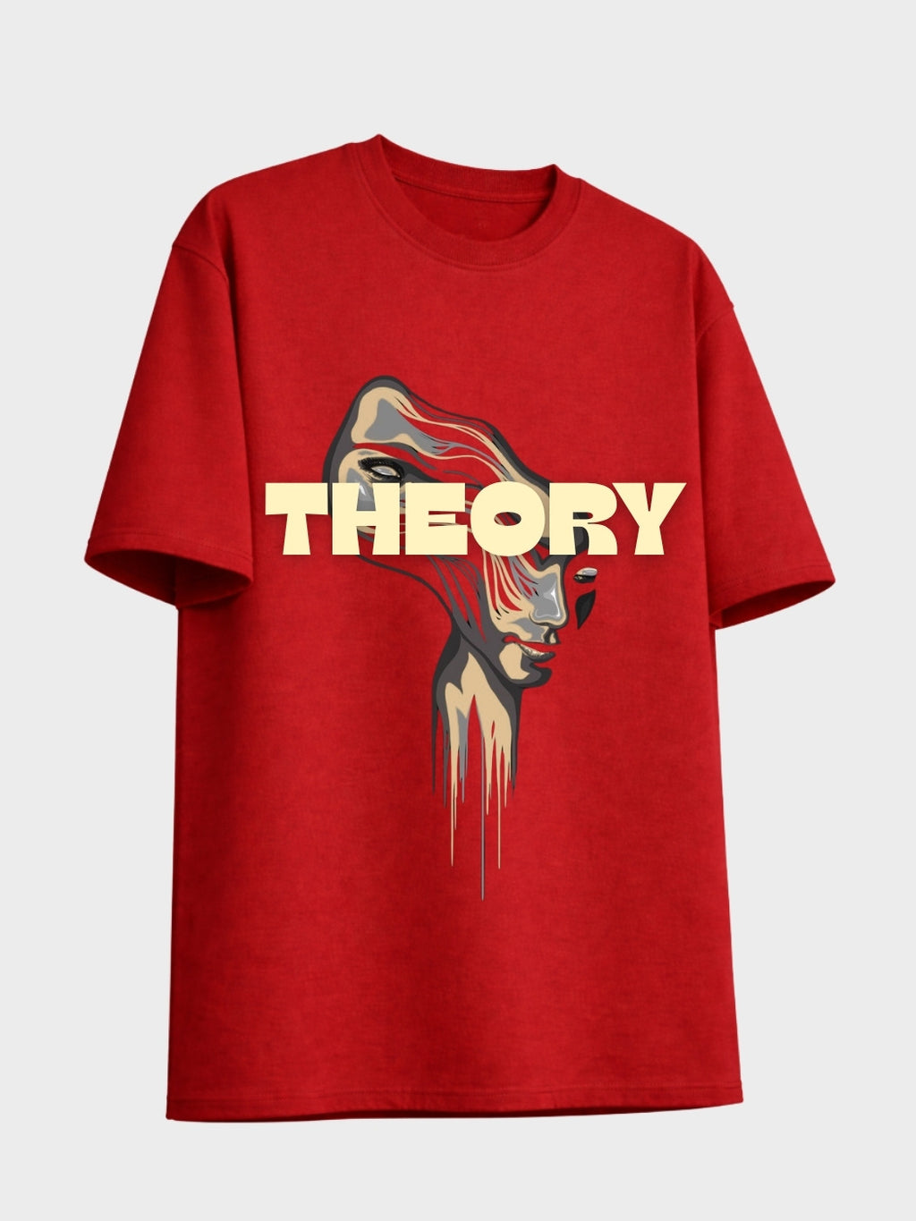 Theory Basics Red Oversized Tee