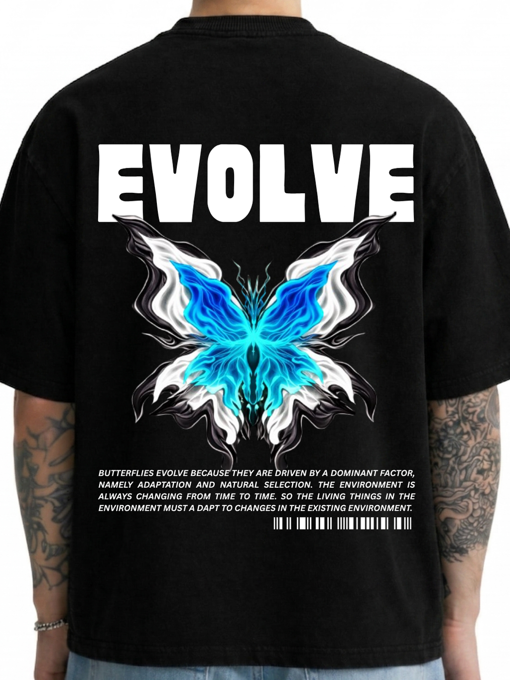 Evolve Oversized Fit Black Tee