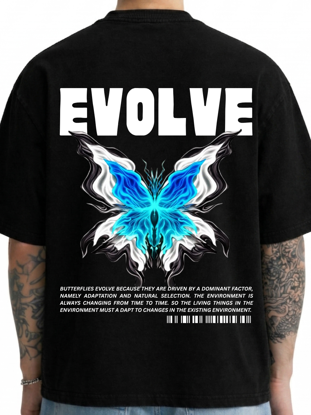 Evolve Oversized Fit Black Tee