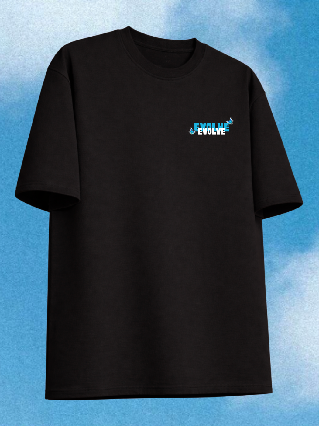 Evolve Oversized Fit Black Tee