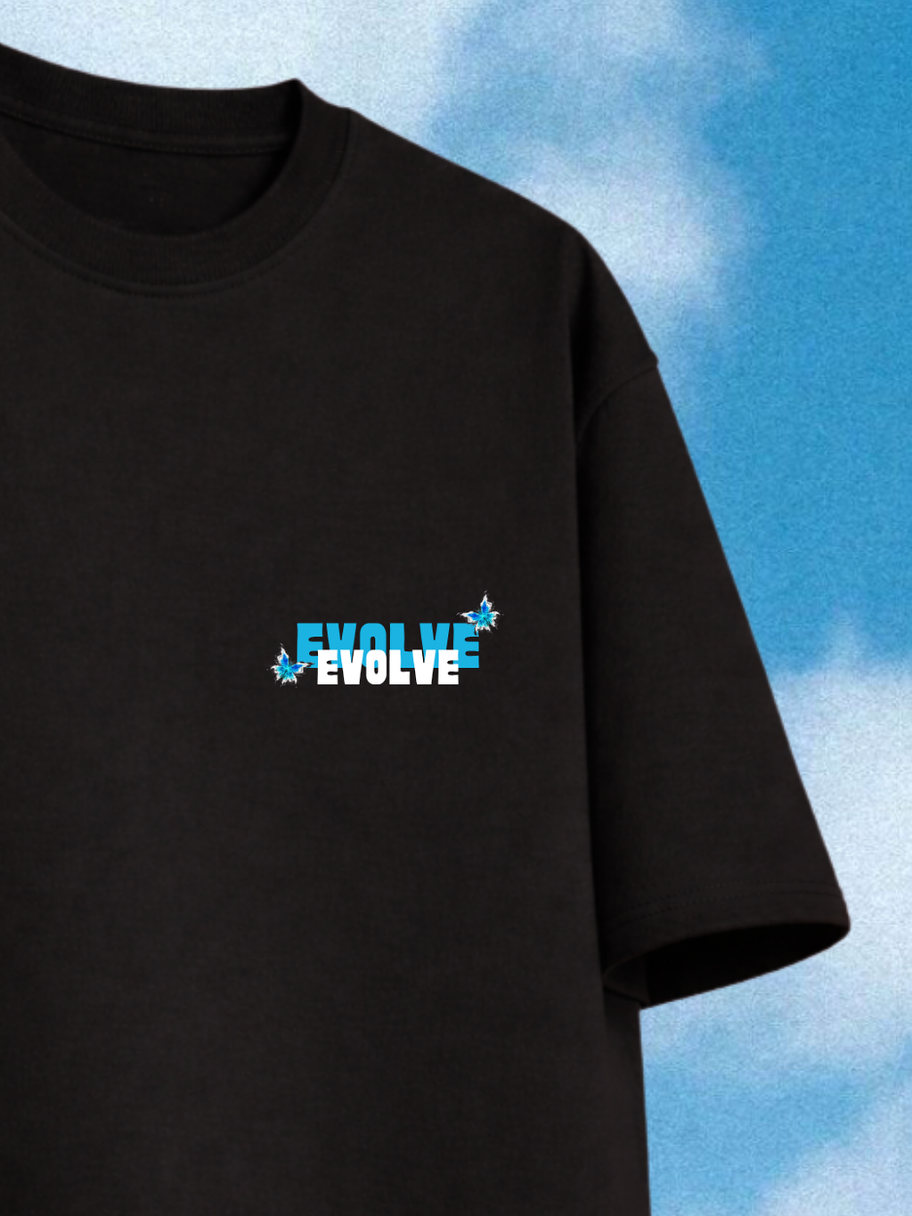 Evolve Oversized Fit Black Tee