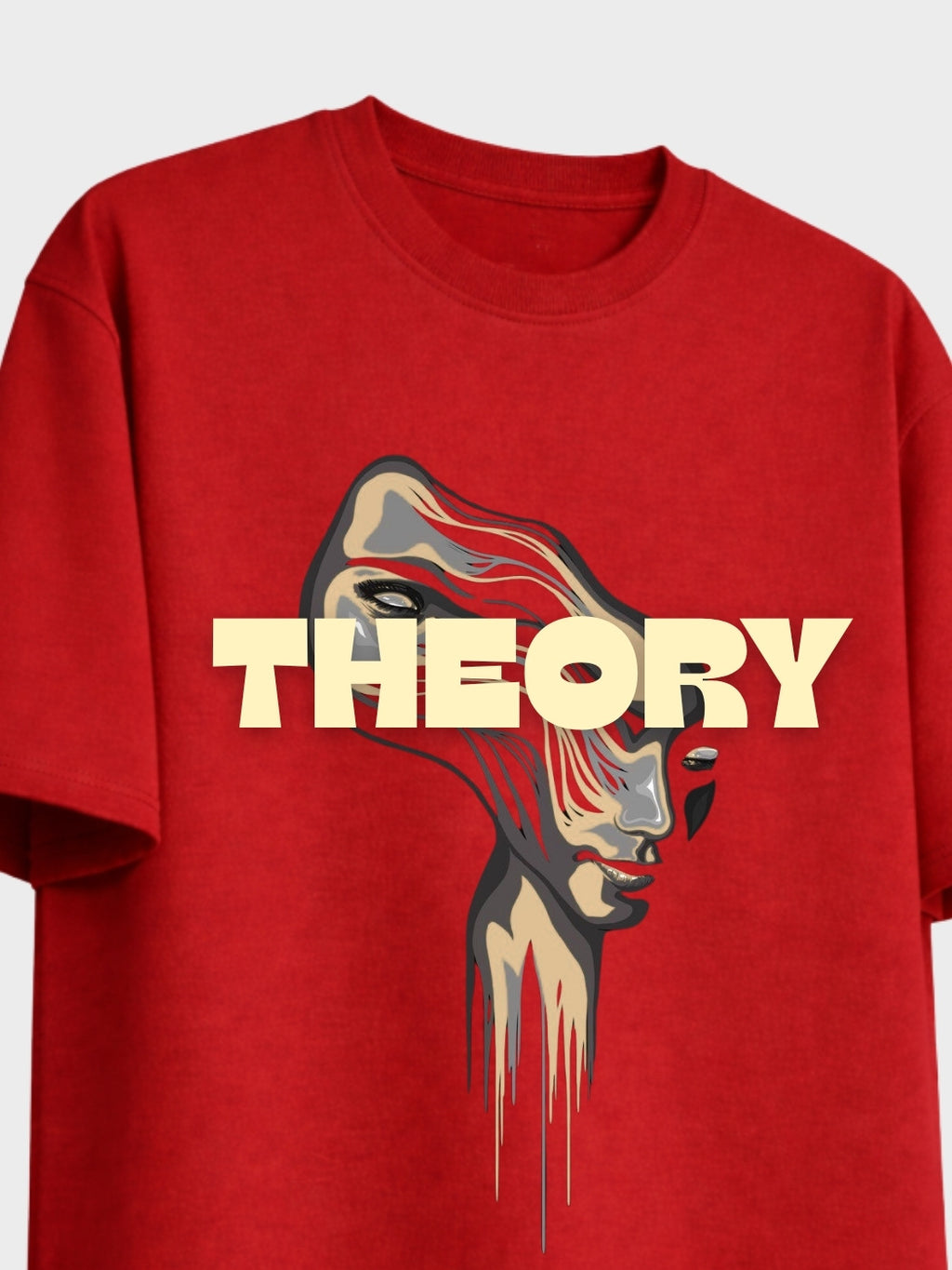 Theory Basics Red Oversized Tee