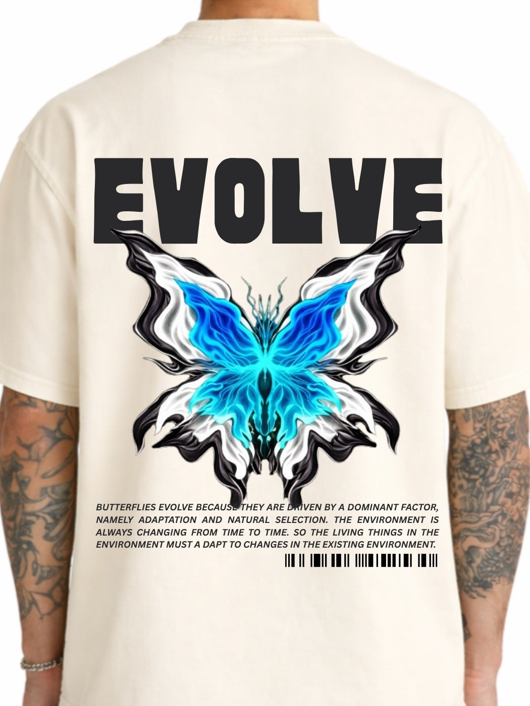 Evolve Oversized Fit Off-White Tee