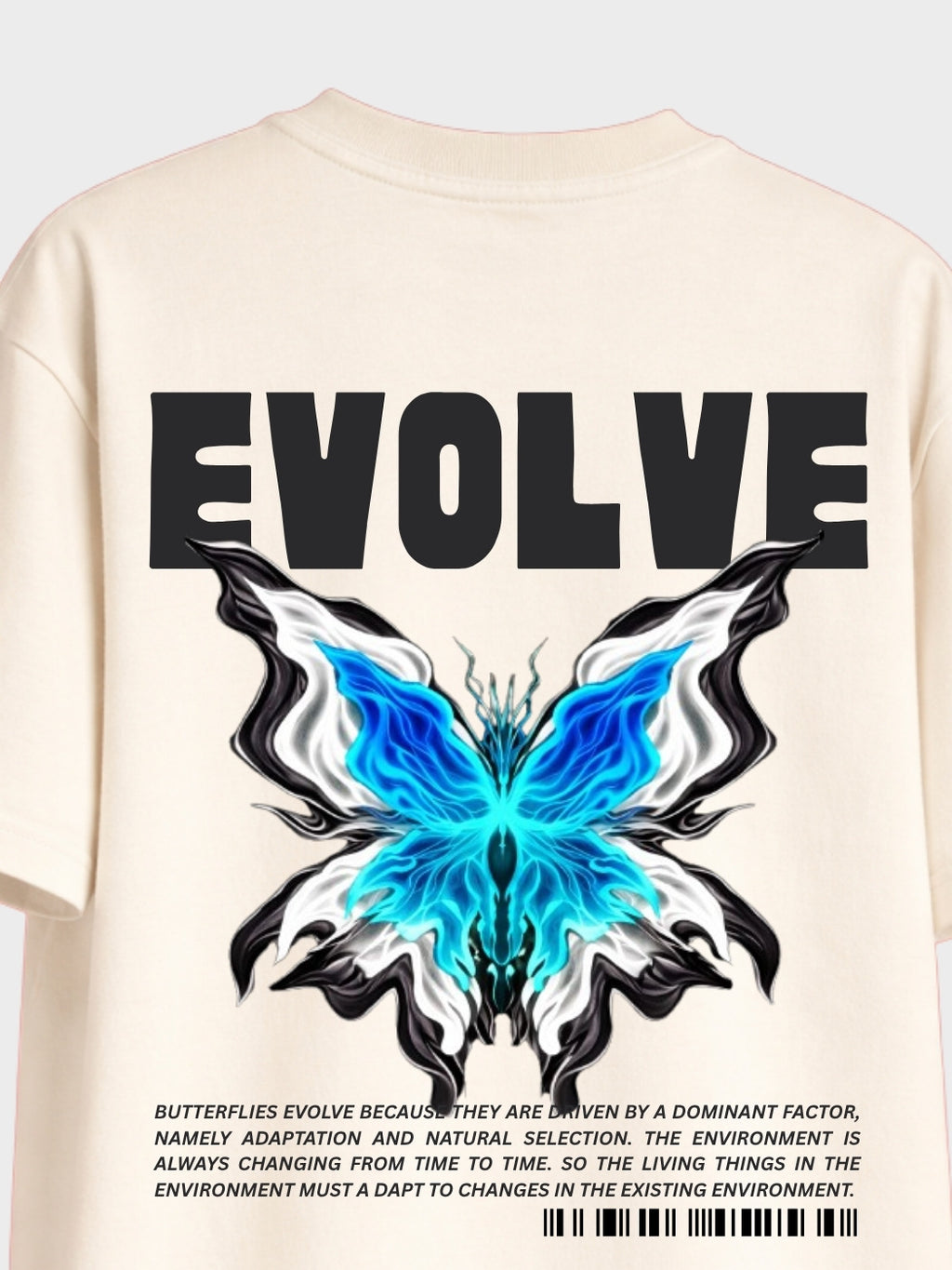 Evolve Oversized Fit Off-White Tee