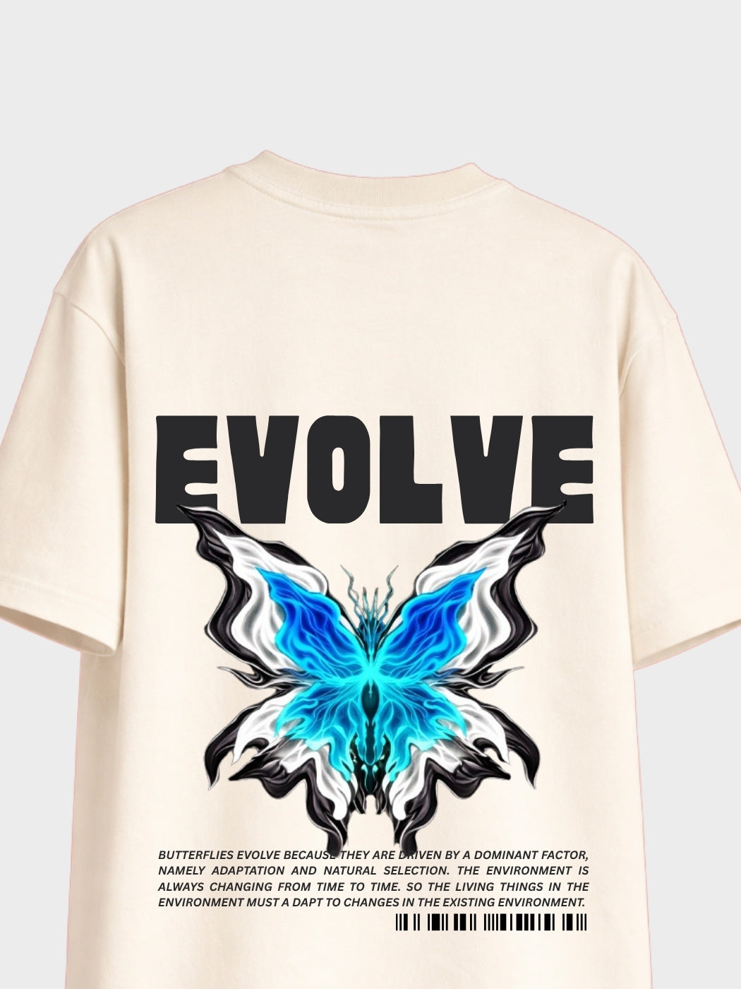 Evolve Oversized Fit Off-White Tee