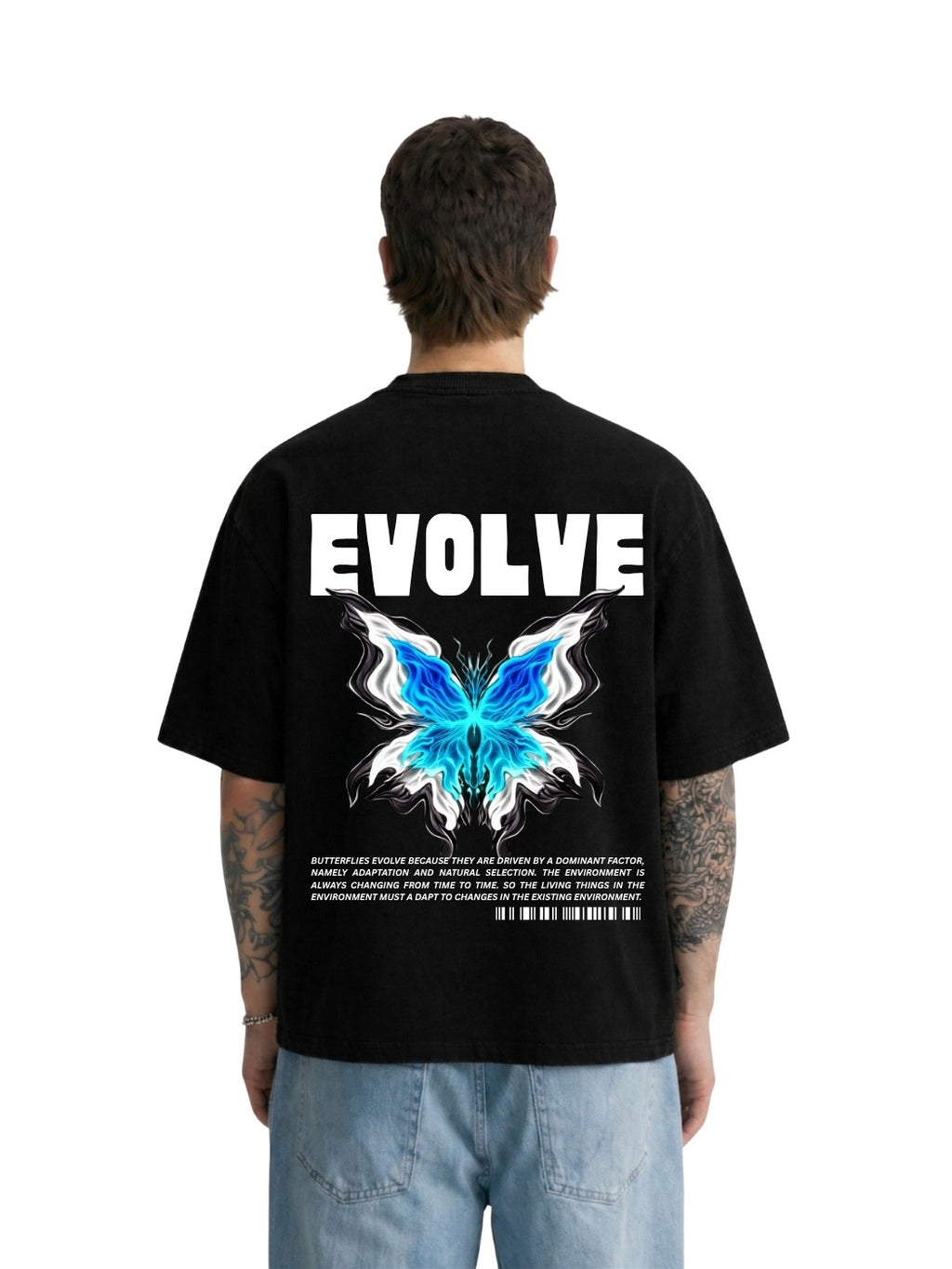Evolve Oversized Fit Black Tee
